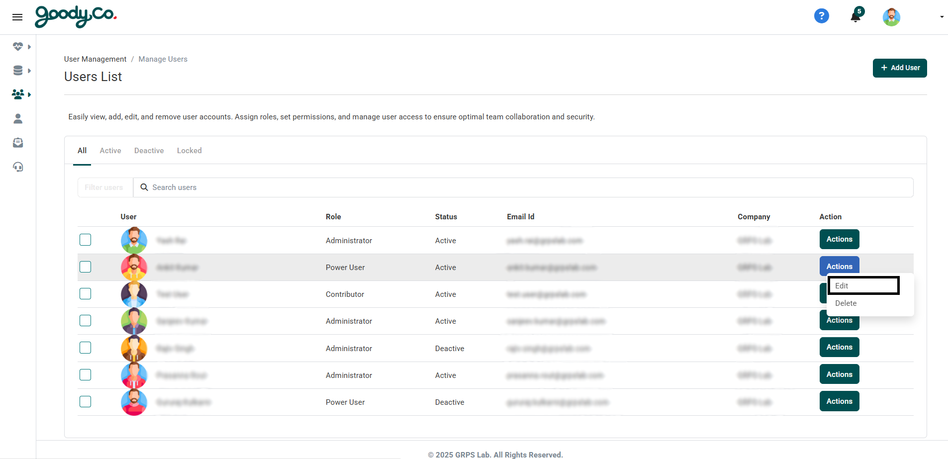 How do I update a user
