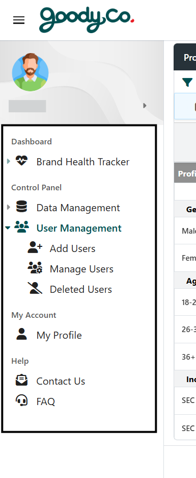 How do I access different features in the dashboard?